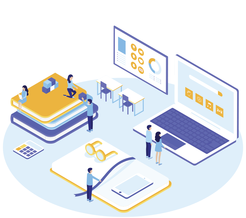 Illustration of school administration